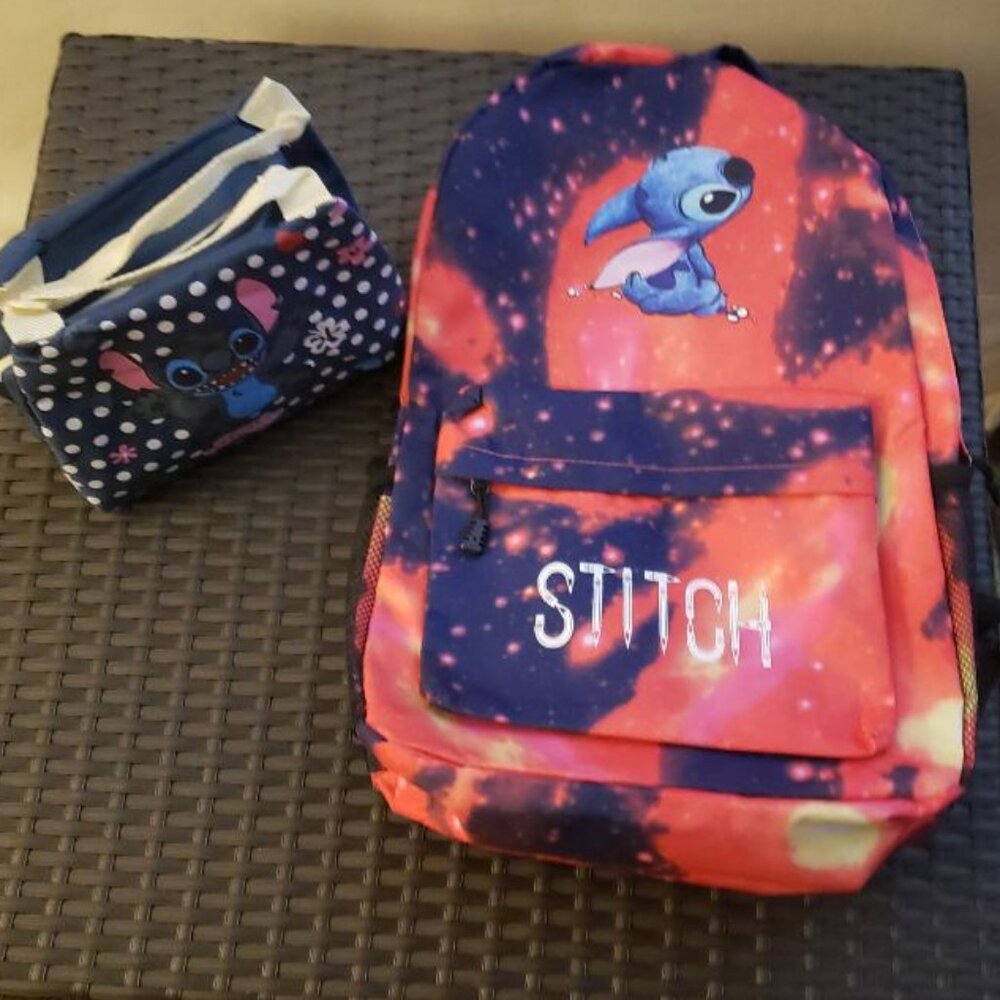 NWOT Disney Stitch backpack and lunchbox set